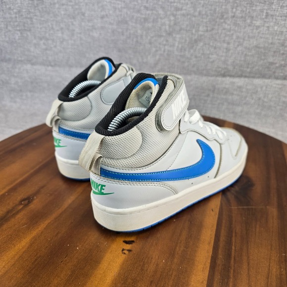 Nike Court Vision Mid Top Kids White Blue Basketball Shoes CD7782 012 Sz 5.5Y - Picture 9 of 14
